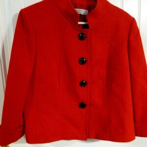 Tahari Arthur S Levine Women's Blazer Size 12 3/4 Sleeves - Red
